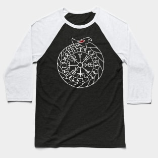 Vegvisir and Futhark - Ouroboros Baseball T-Shirt